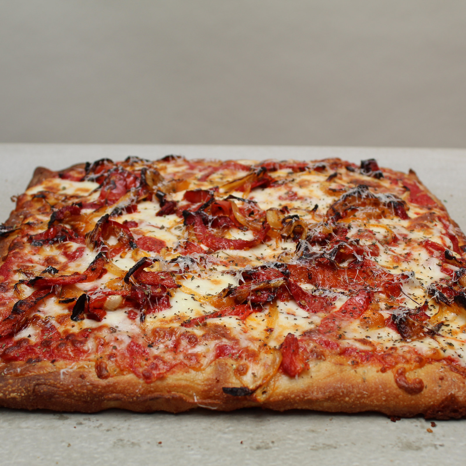 Peperonata square pizza