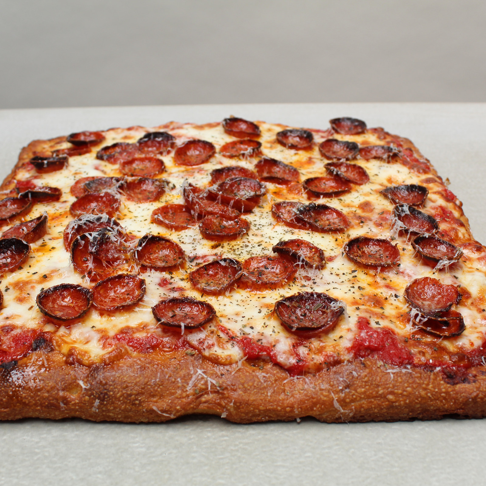 Pepperoni square pizza